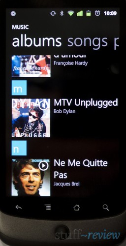 Zune / Windows Phone 7 music player for Android - Album View Zune / Windows Phone 7 music player for Android - Album View