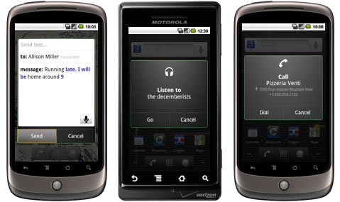 Google Voice Search actions for Android Google Voice Search actions for Android