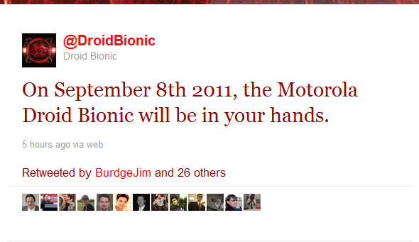 Motorola Droid Bionic coming September 8th Motorola Droid Bionic coming September 8th
