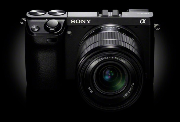 Sony NEX-7 front dramatic Sony NEX-7 front dramatic
