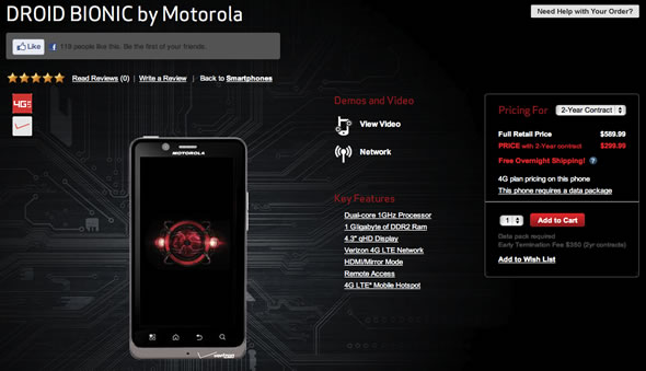 Motorola Droid Bionic on Verizon launch Motorola Droid Bionic on Verizon launch