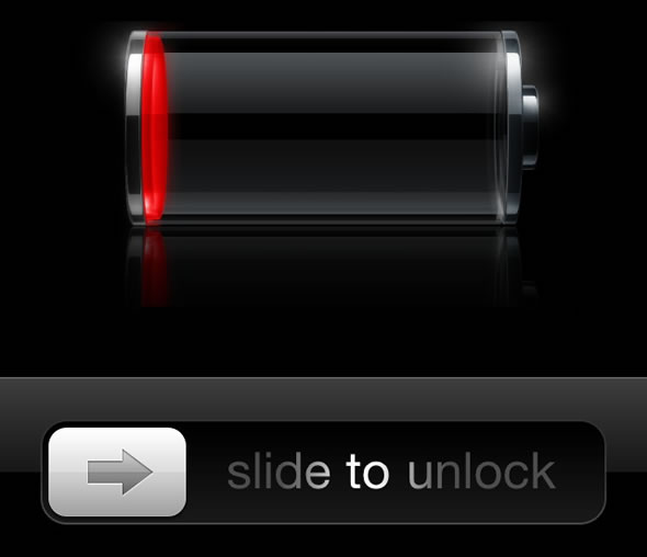 iPhone low battery level iPhone low battery level