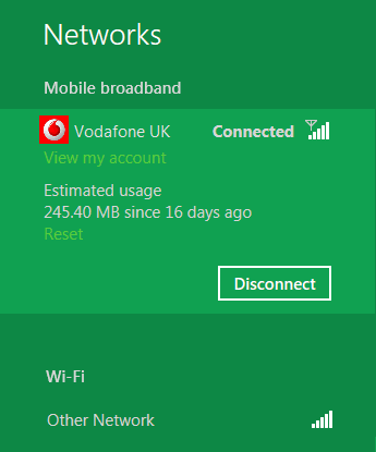 Mobile network connection and data usage Mobile network connection and data usage