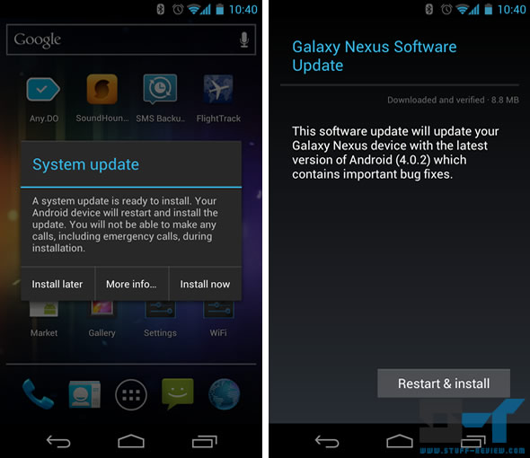 Galaxy Nexus Android 4.0.2 update Galaxy Nexus Android 4.0.2 update