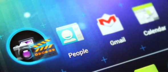 Android 4.0 Ice Cream Sandwich close-up on homescreen elements Android 4.0 Ice Cream Sandwich close-up on homescreen elements