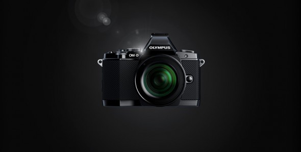 Olympus E-M5 Micro Four Thirds digital camera front Olympus E-M5 Micro Four Thirds digital camera front