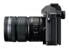 Olympus OM-D E-M5 MFT digital camera - side - with new power-zoom lens Olympus OM-D E-M5 MFT digital camera - side - with new power-zoom lens