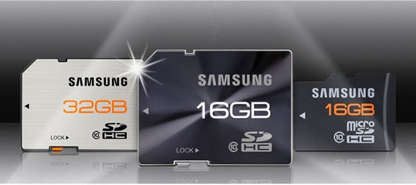 Samsung stylish brushed metal SD and microSD cards Samsung stylish brushed metal SD and microSD cards