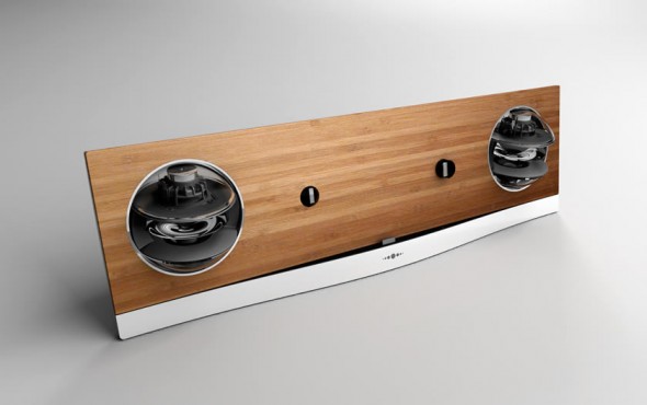 Jarre Technologies AeroPad Two iPad speaker dock in bamboo Jarre Technologies AeroPad Two iPad speaker dock in bamboo